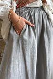 Frame Cotton Vintage Wash Barrel Pant Steel